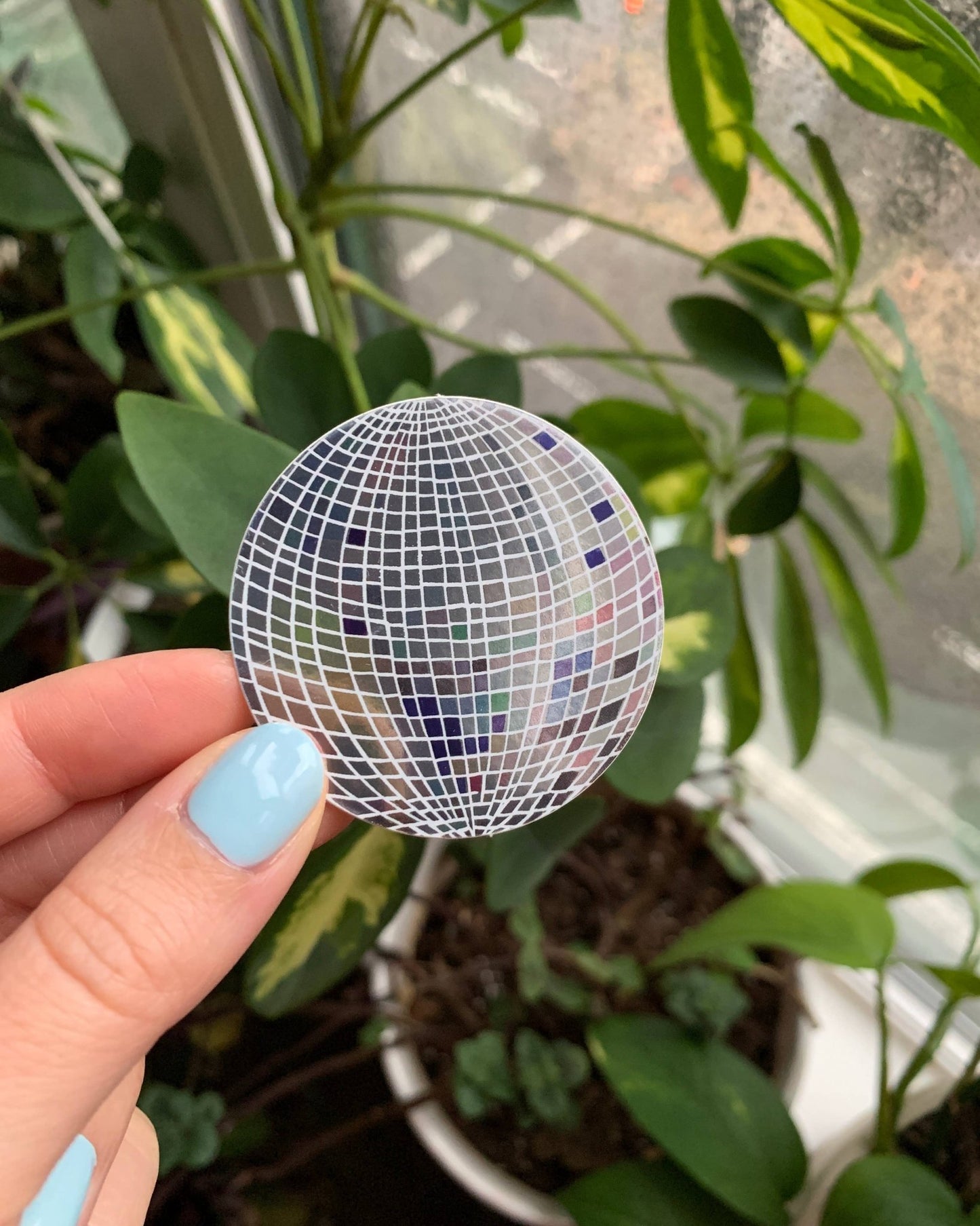 Rainbow Disco Ball Mirrored Stickers - homesewn