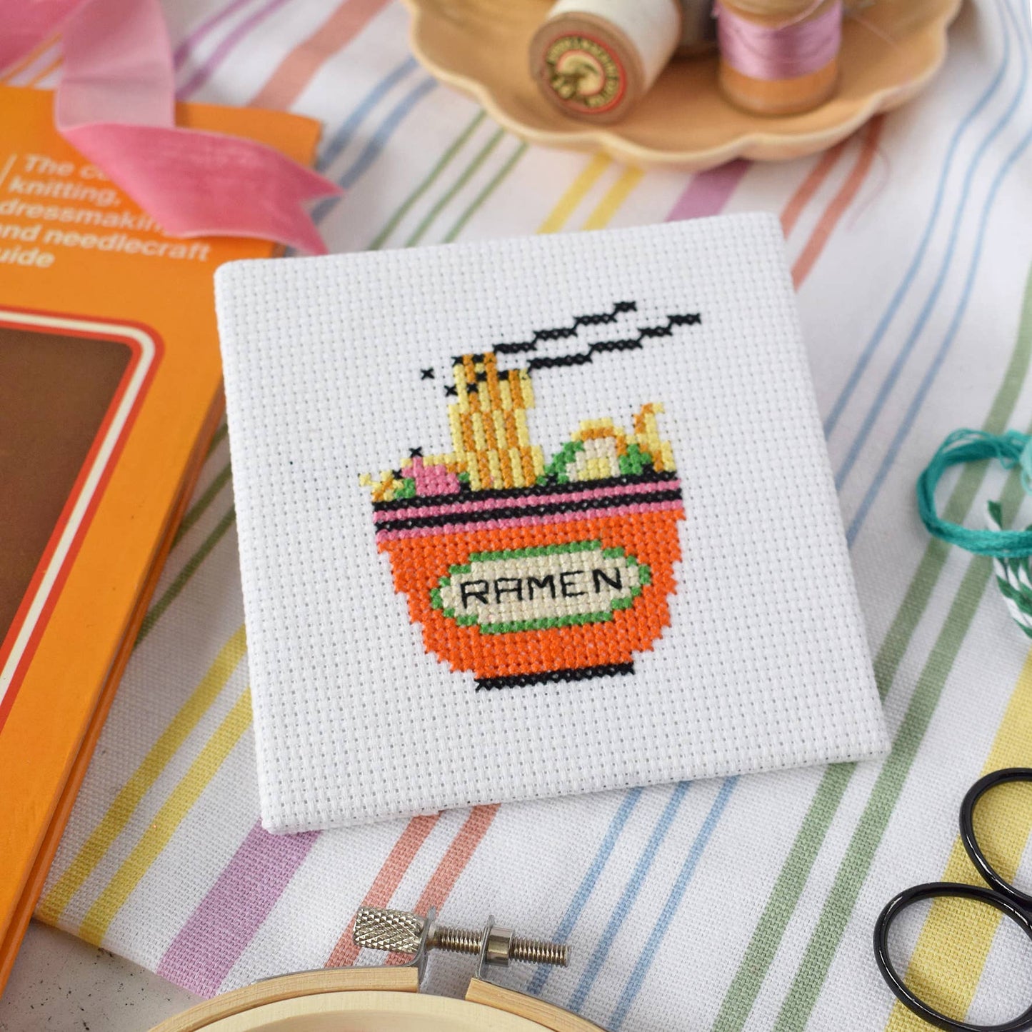 Ramen Mini Cross Stitch Kit - homesewn