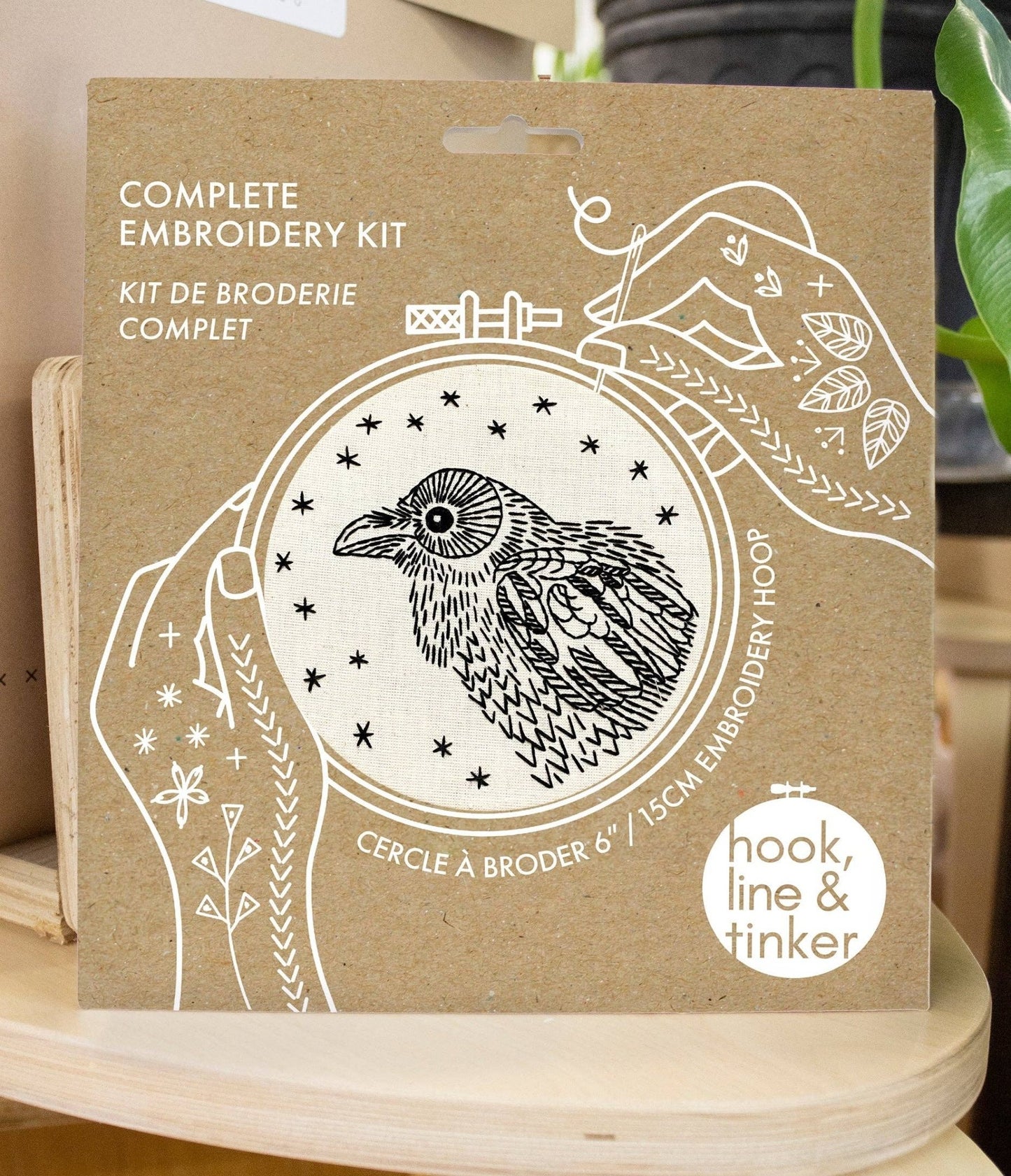 Raven Nevermore Complete Embroidery Kit - homesewn