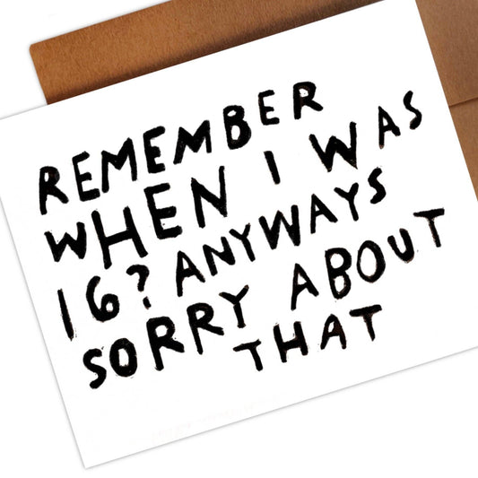 REMEMBER WHEN I WAS 16? Card - homesewn