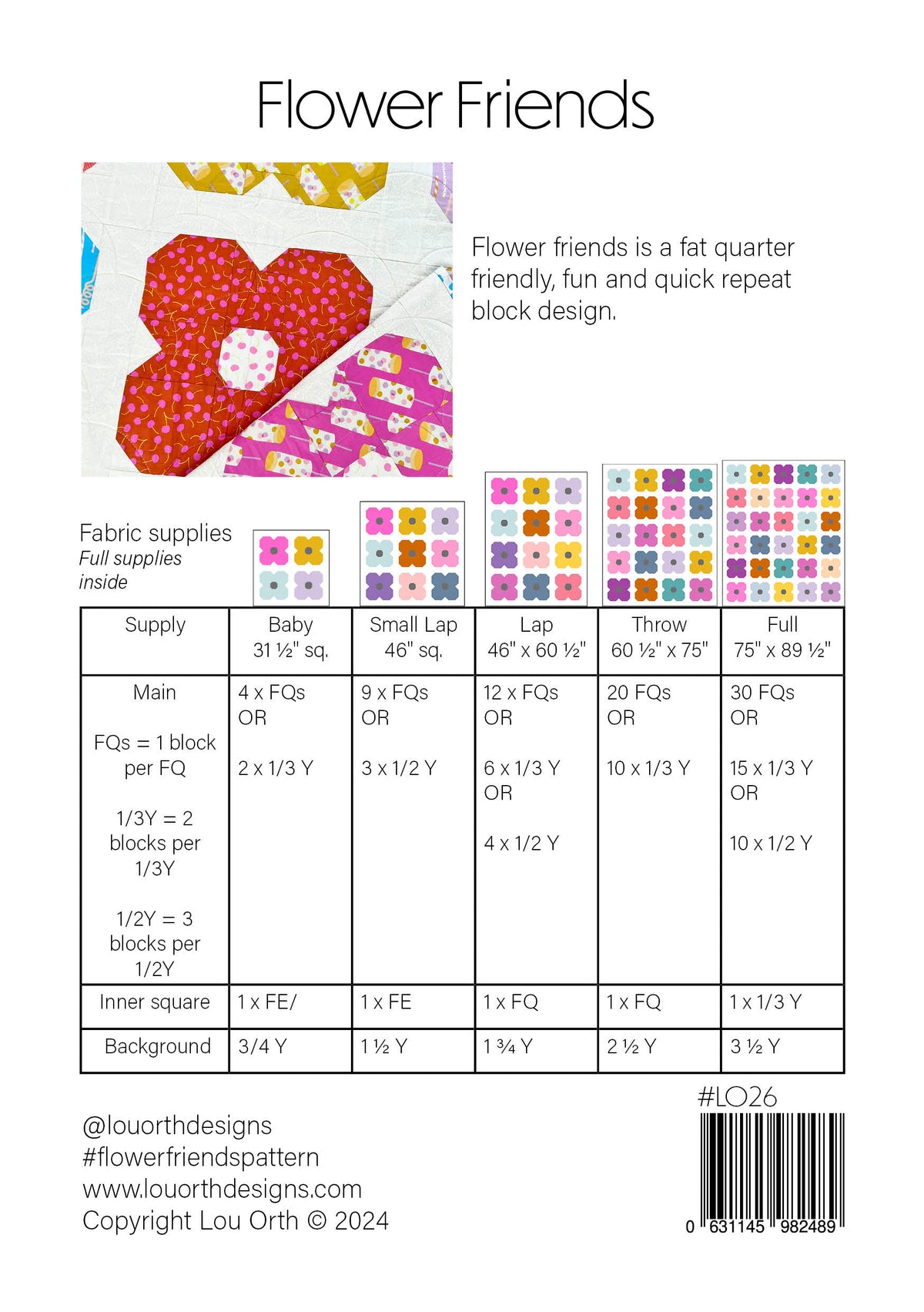Flower Friends Quilt pattern