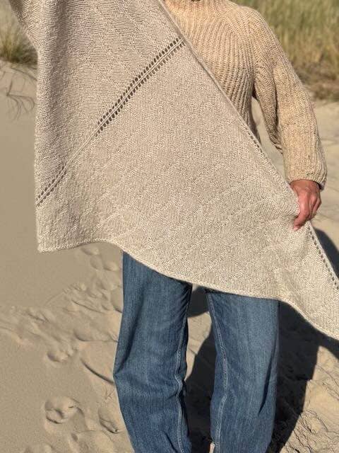 Luna Shawl, No 1 + silk mohair knitting kit