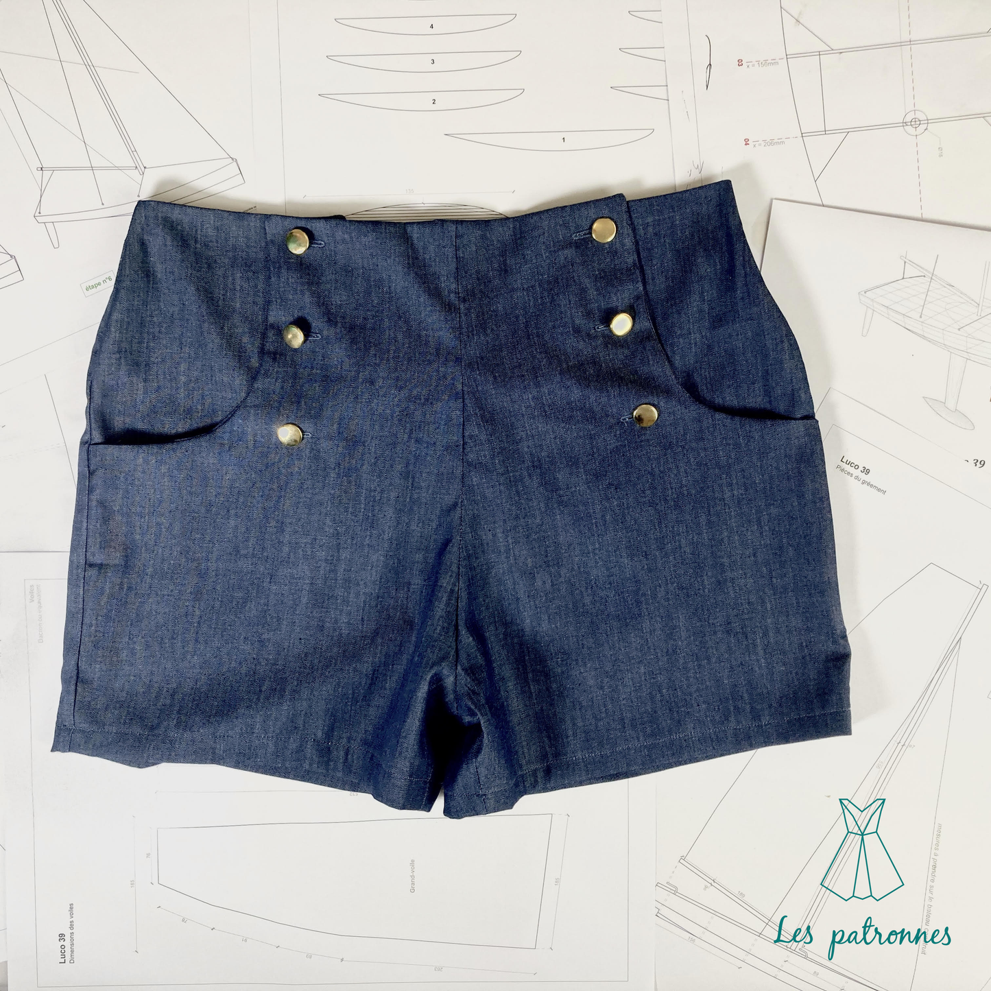 Short à pont Titouan-Femme+Enfant