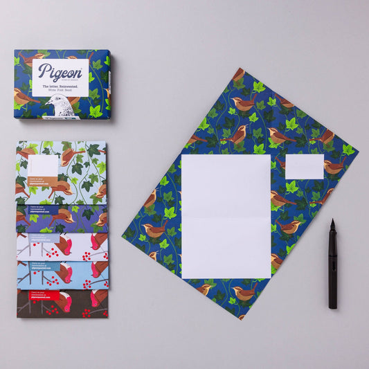 Robin & Wren Pigeon, Folding Letter Set – Pack of 6 Letters - homesewn