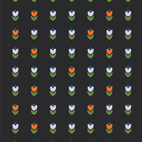 Rooted Tulips - Cur8tor Modernista - homesewn