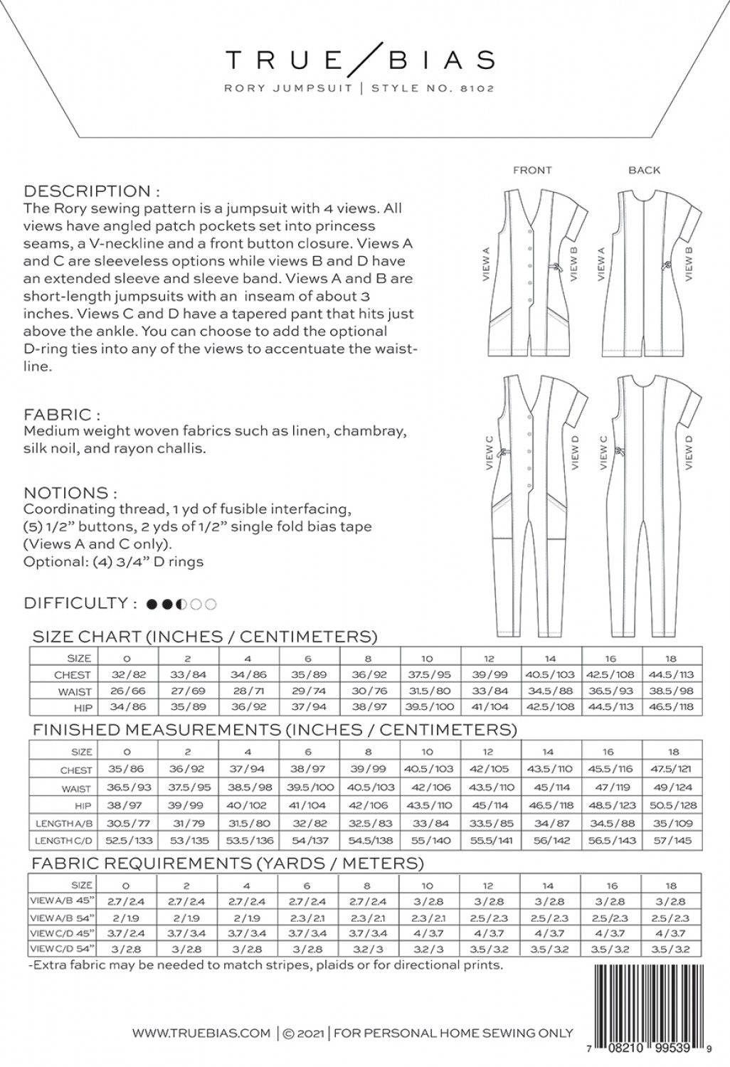 Rory Jumpsuit Pattern 0 - 18 - homesewn