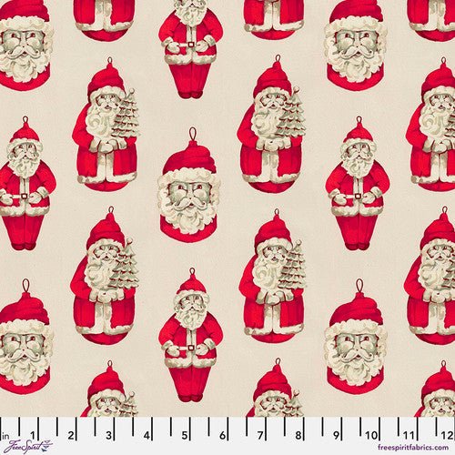 Santas - Ivory - Holly Day by Martha Negley - homesewn