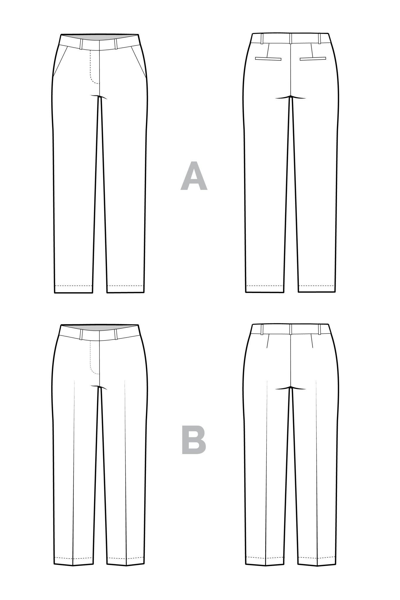 Sasha Trousers Pattern - PDF PATTERN - homesewn