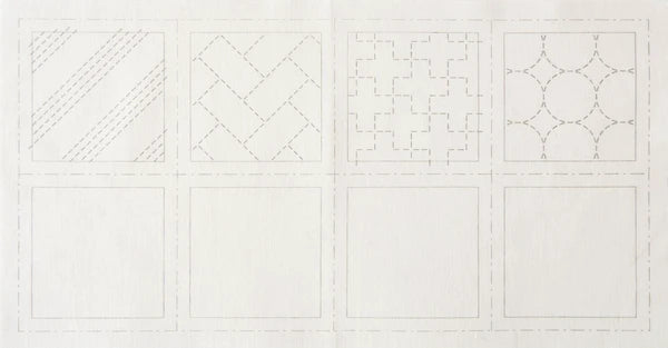 Sashiko Coaster Set - White - homesewn