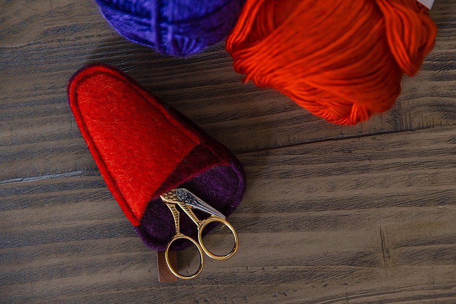 Scissors Sleeve - 100% Felted Wool - homesewn
