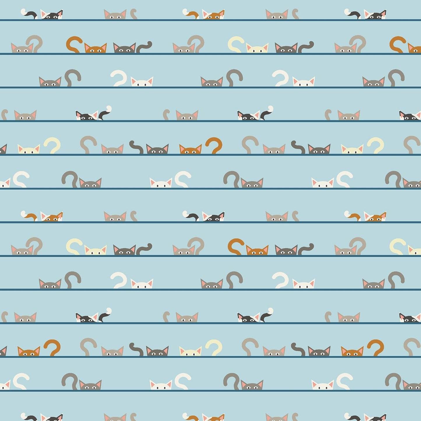 SD102 - HK1 Kitty Kats - Kurious Kats - Here Kitty Kitty Fabric - homesewn