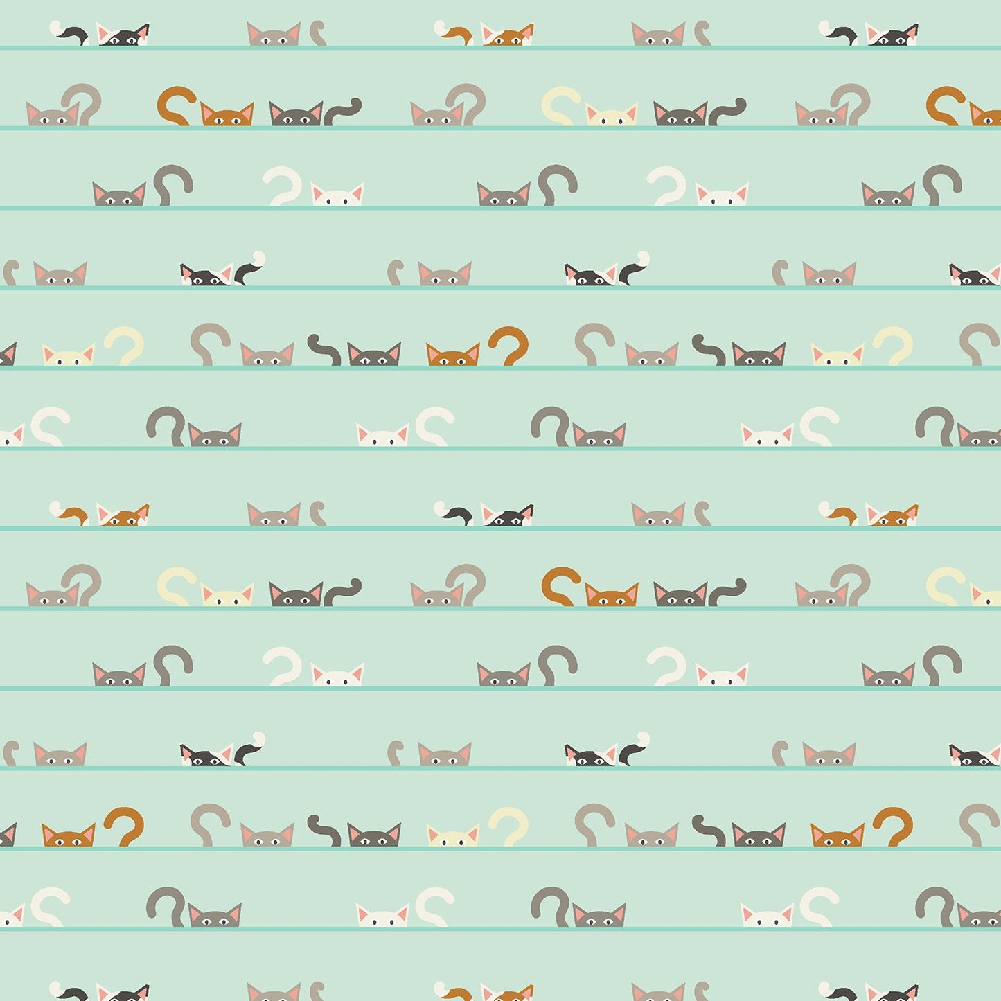 SD102 - PP2 Kitty Kats - Kurious Kats - Pitter Pat Fabric - homesewn