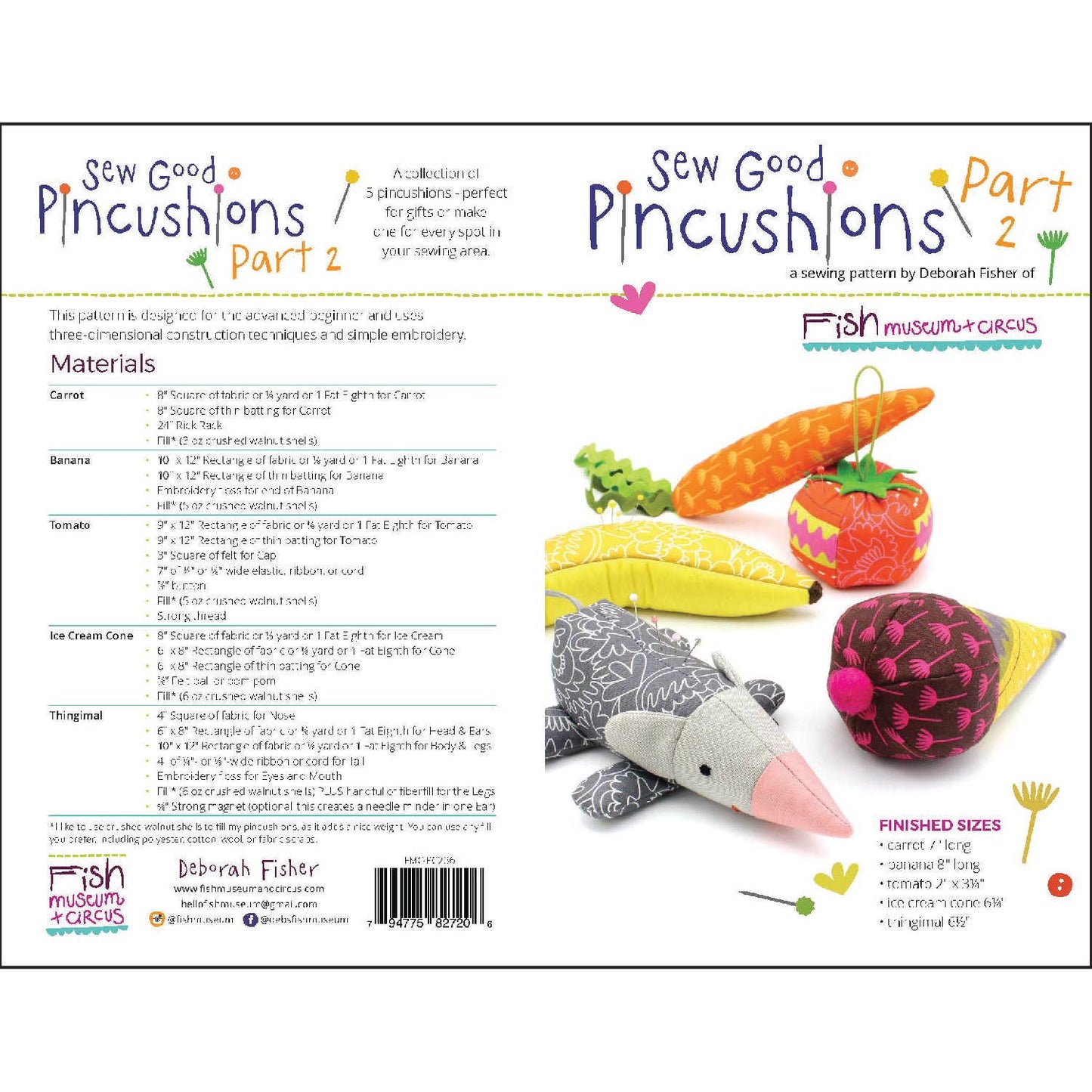 Sew Good Pincushions Pattern New Shapes - homesewn