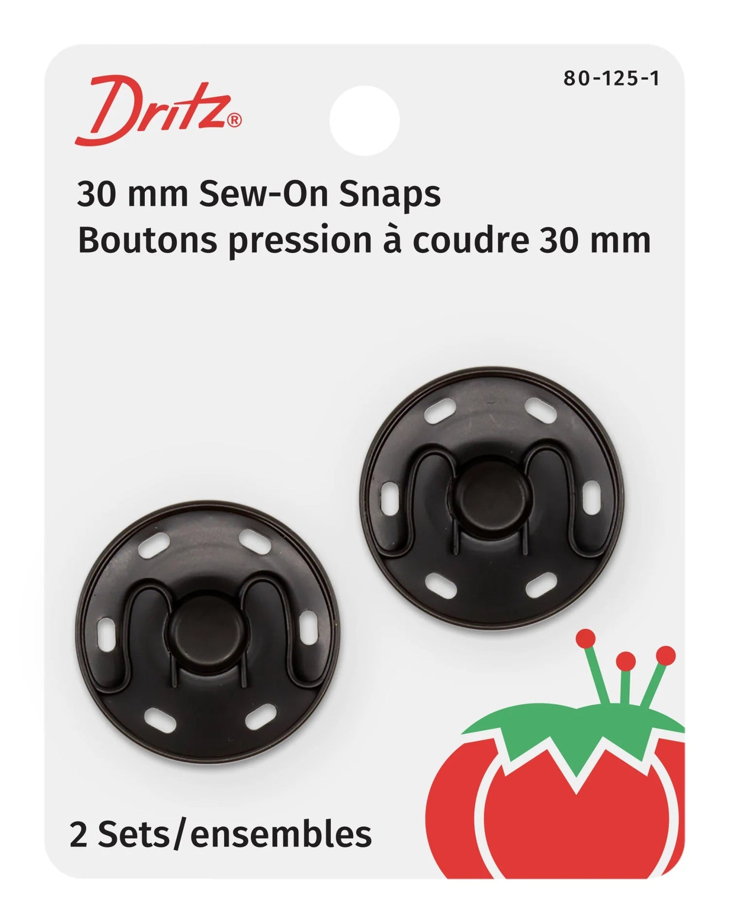 Sew On Snaps - 30mm - homesewn