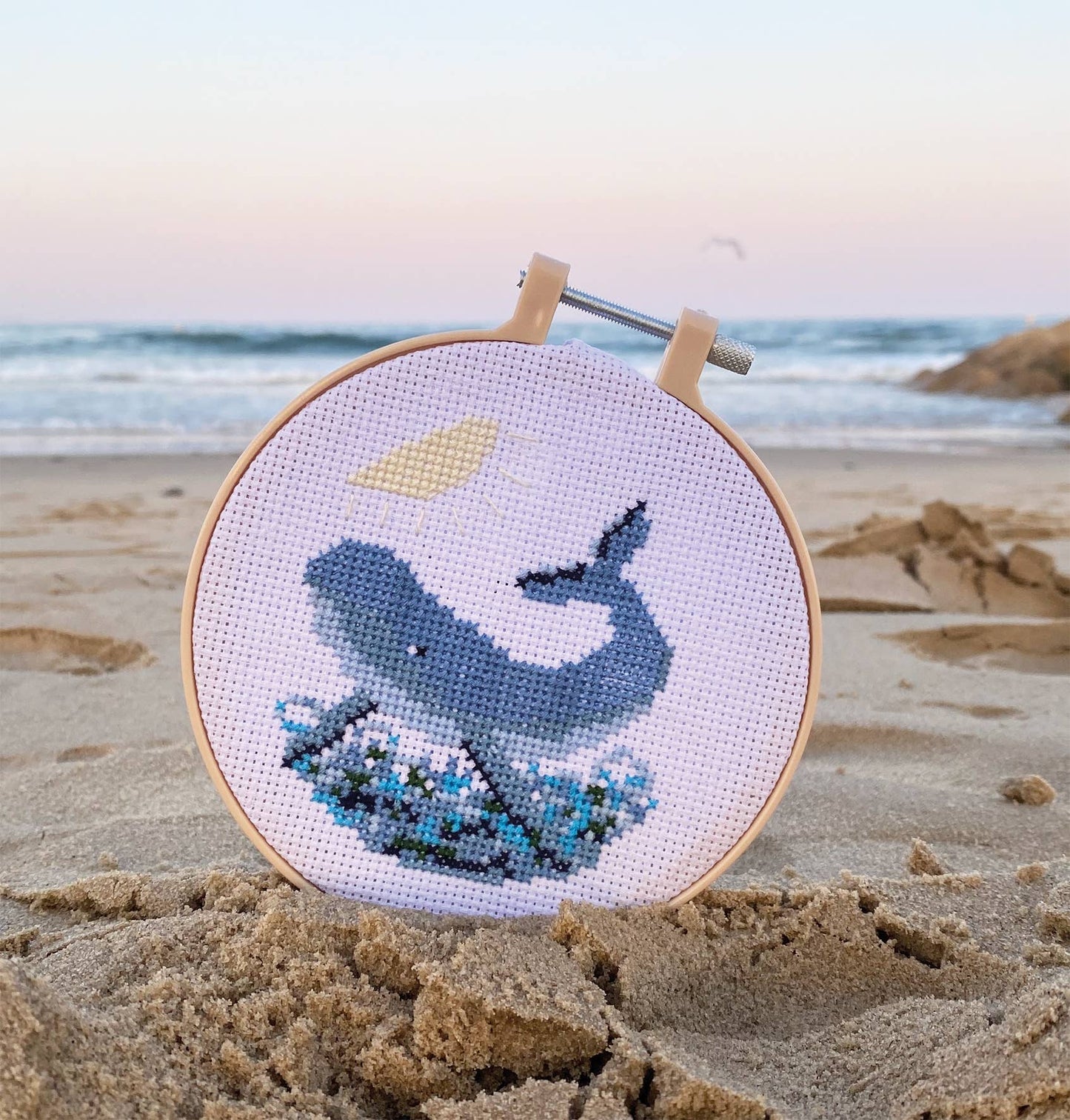 Simply Make Cross Stitch Kit - Whale - homesewn