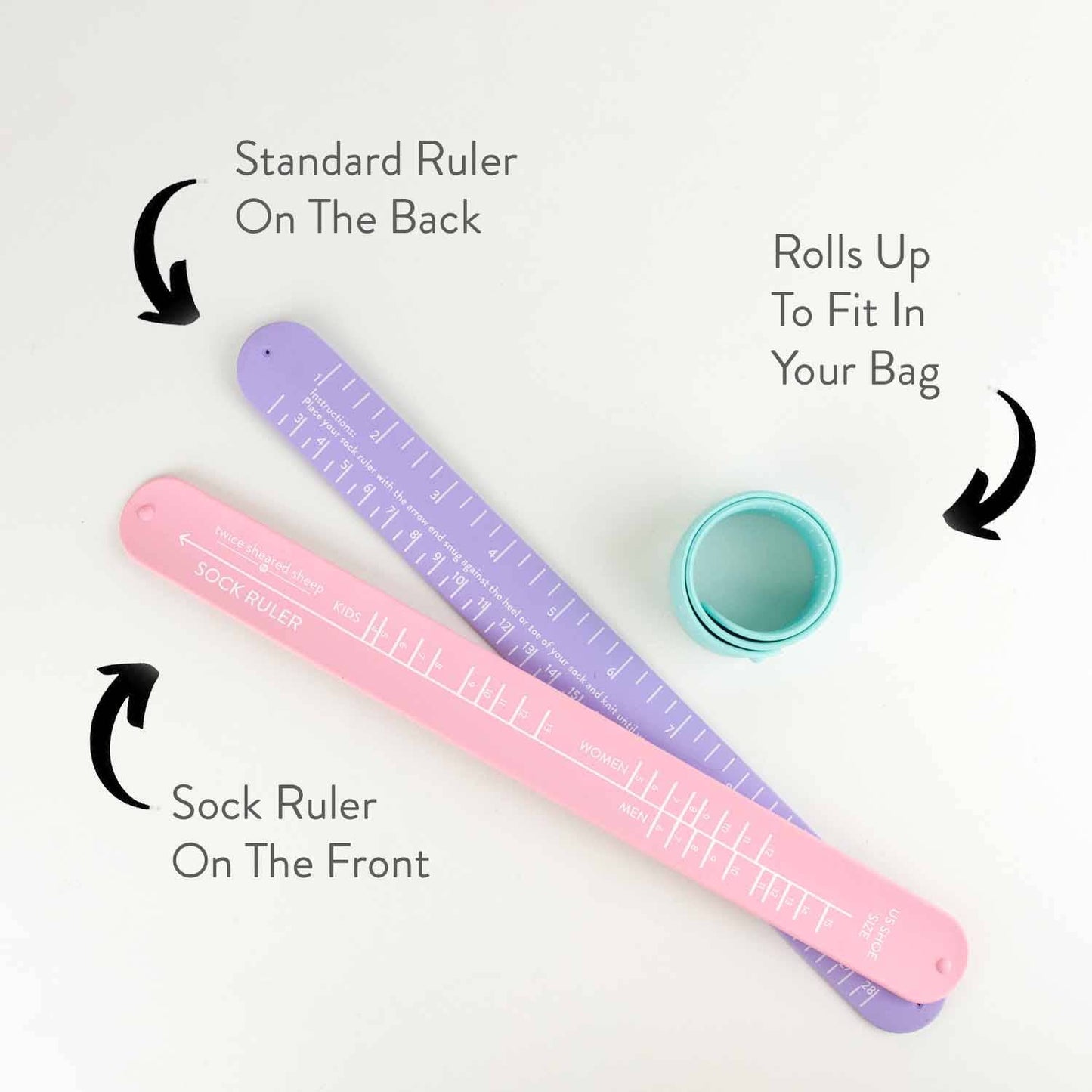 Sock Ruler - Sock Sizing Bracelet Ruler - homesewn