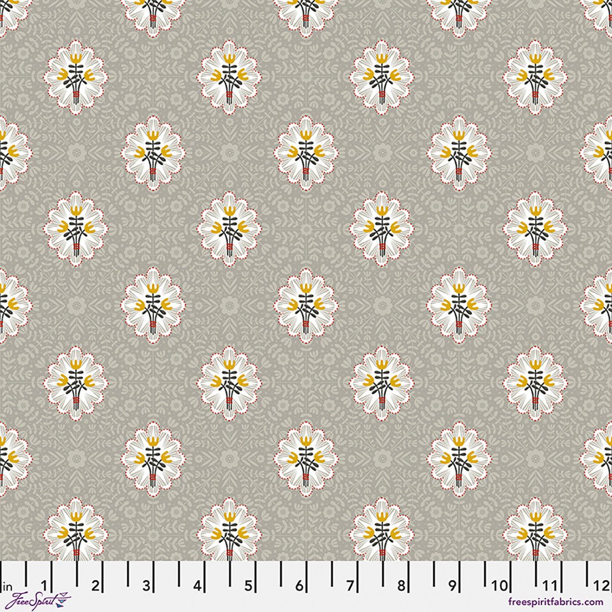 Soft Floral - Taupe - Silent Night - homesewn