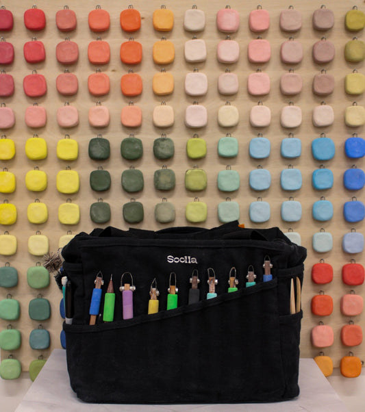 Soolla Studio Artist Bag, Blackout, Art Supply Bag - homesewn