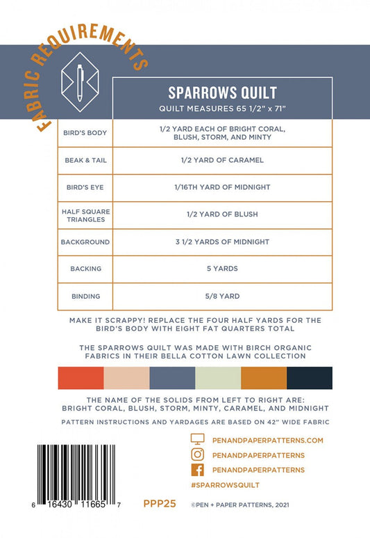 Sparrows Quilt - homesewn