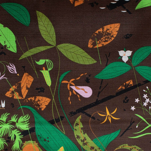 Spring Wildflowers BARKCLOTH - Organic - homesewn