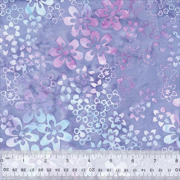 Star Garden - Lavender - Iris Beauty - Batik Cotton - homesewn