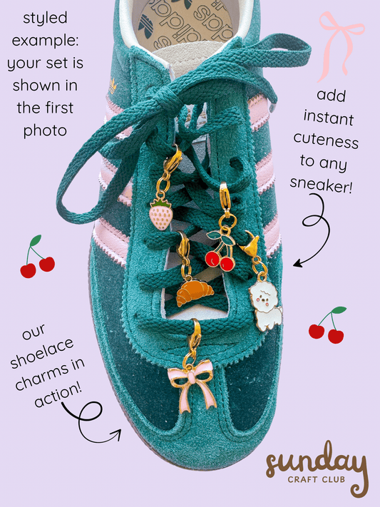 Sunday Market Shoelace Charms, Sneaker Charms, Shoe Accessories - homesewn