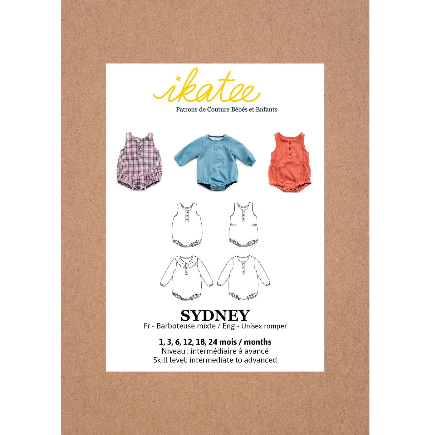 Sydney romper - Baby 1M/24M - Ikatee Patterns - homesewn