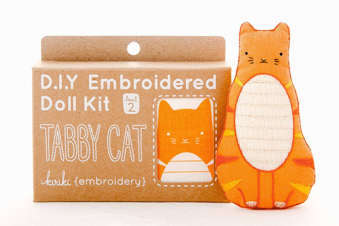 Tabby Cat - Embroidery Kit - homesewn