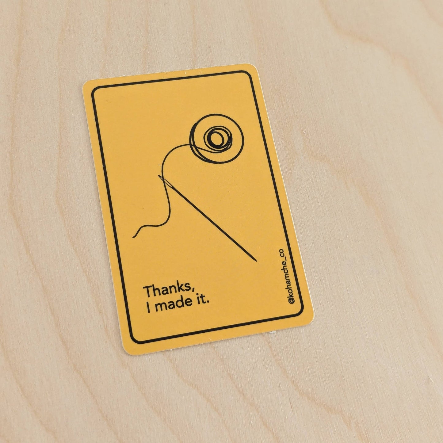 Thanks, I made it - Stickers for Sewists and Quilters - homesewn