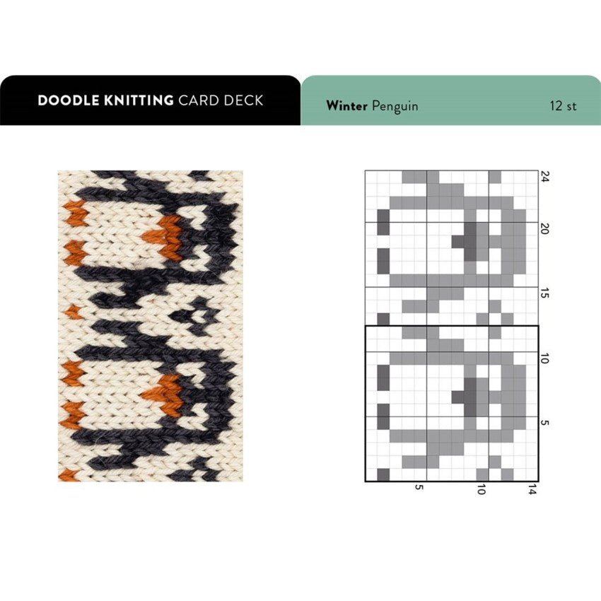 The Doodle Knitting Card Deck - 200 Mix and Match Designs - homesewn