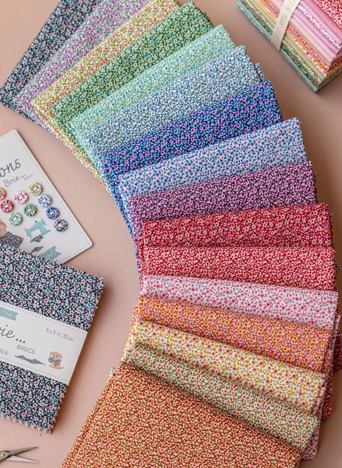 Tilda Brie Basics FQ Bundle - 16 prints - homesewn