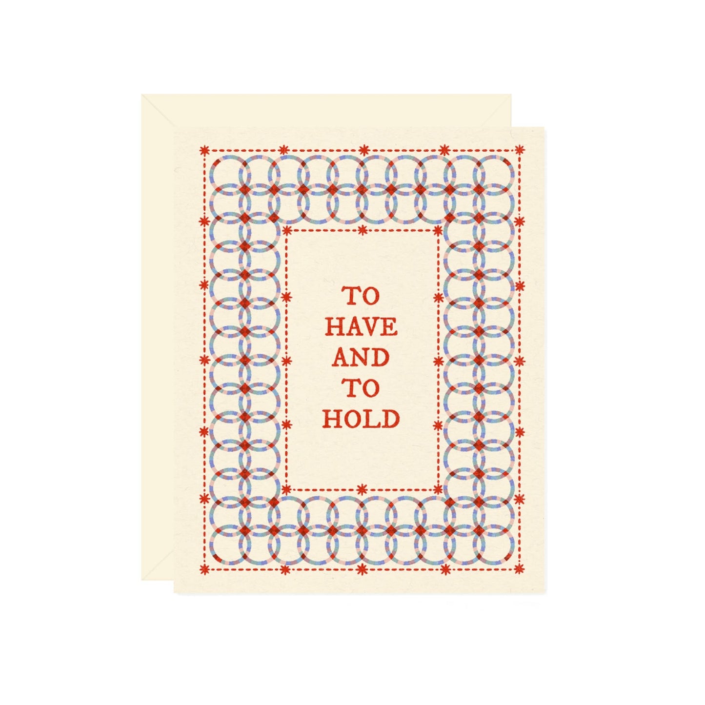 To Have & To Hold Wedding Quilt Card - homesewn