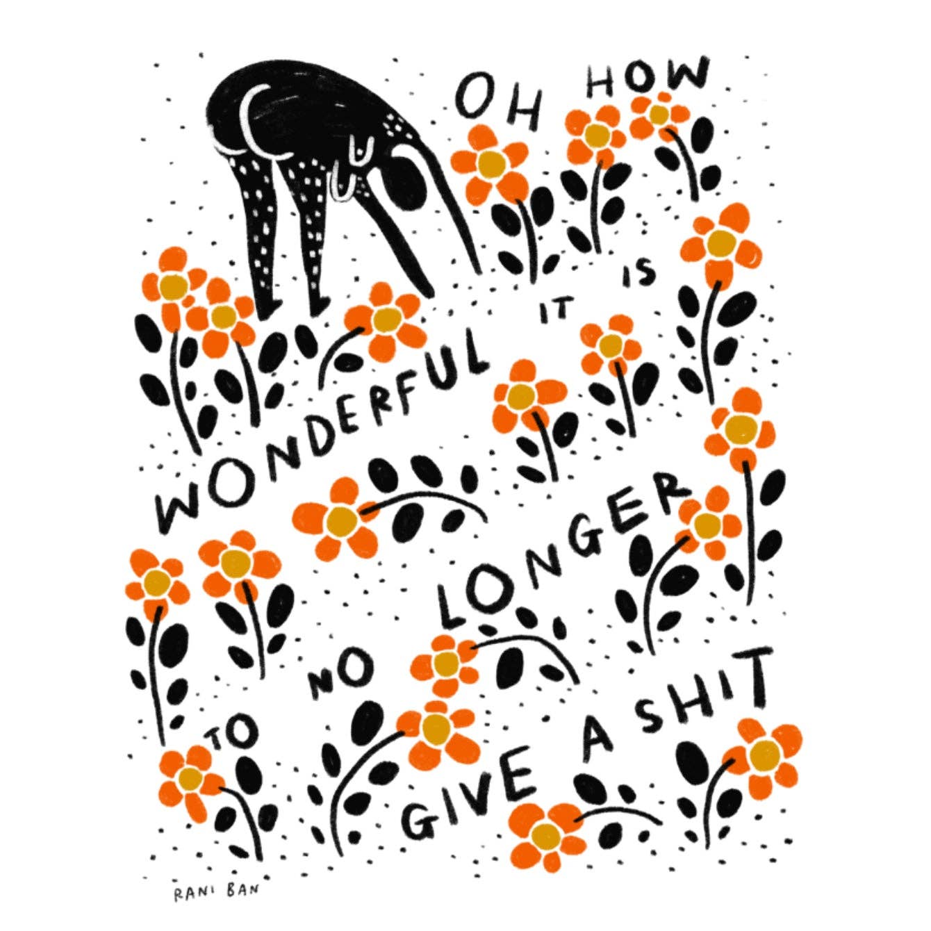 TO NOT GIVE A SHIT Art Print - homesewn