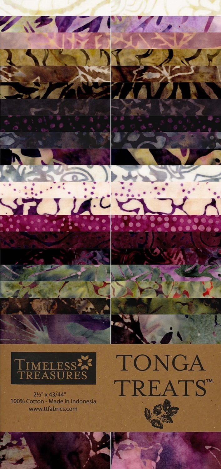Tonga Batik Jelly Roll 2.5in Strips (40pc) - homesewn