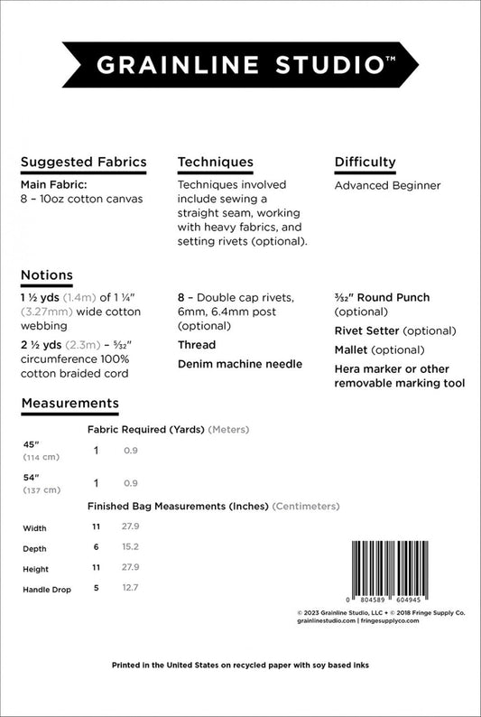 Town Bag Pattern - homesewn
