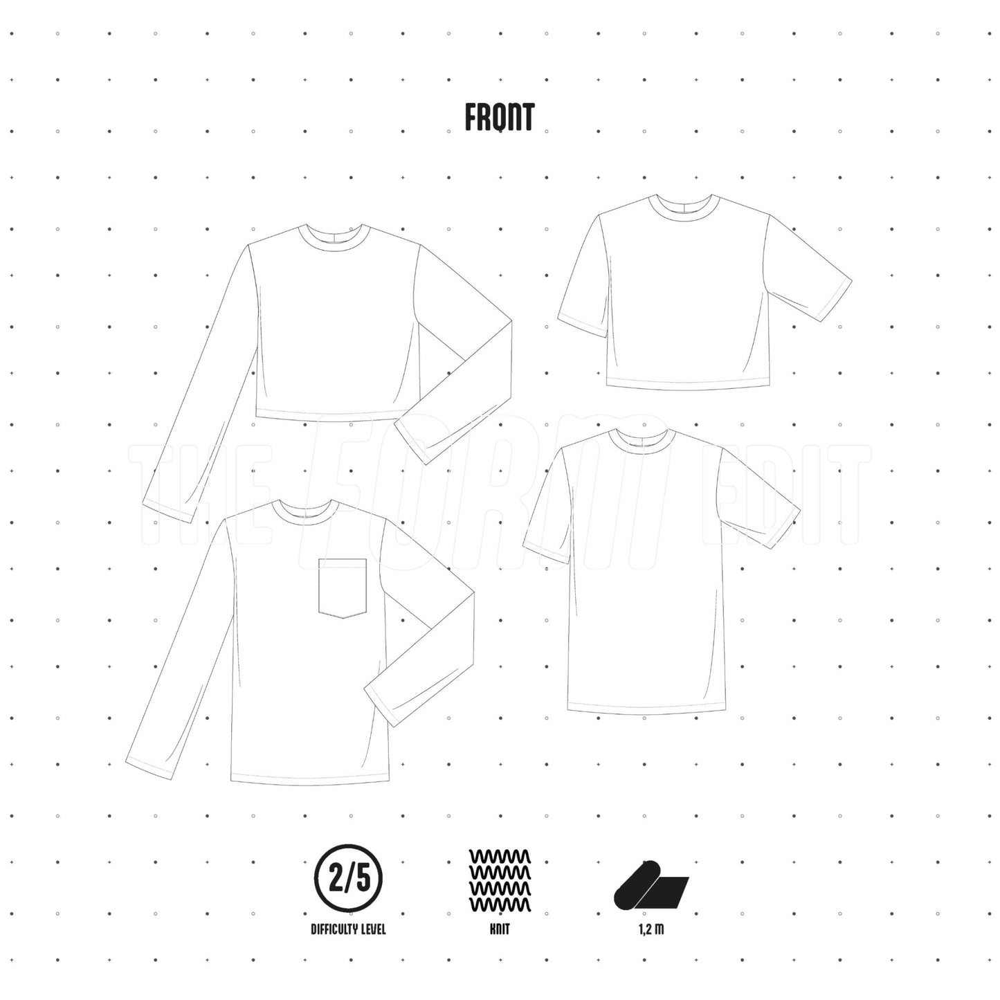 TSHIRT001 - 4 in 1 perfect fit t-shirt - PDF PATTERN - homesewn