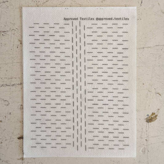 Vertical Dashes - Minimal Mending + Embellishment Transfer - homesewn