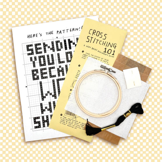 WHAT A SHIT SHOW~ Small DIY Cross Stitch Kit - homesewn