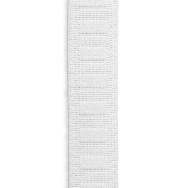 White Non - Roll Elastic 1" - homesewn