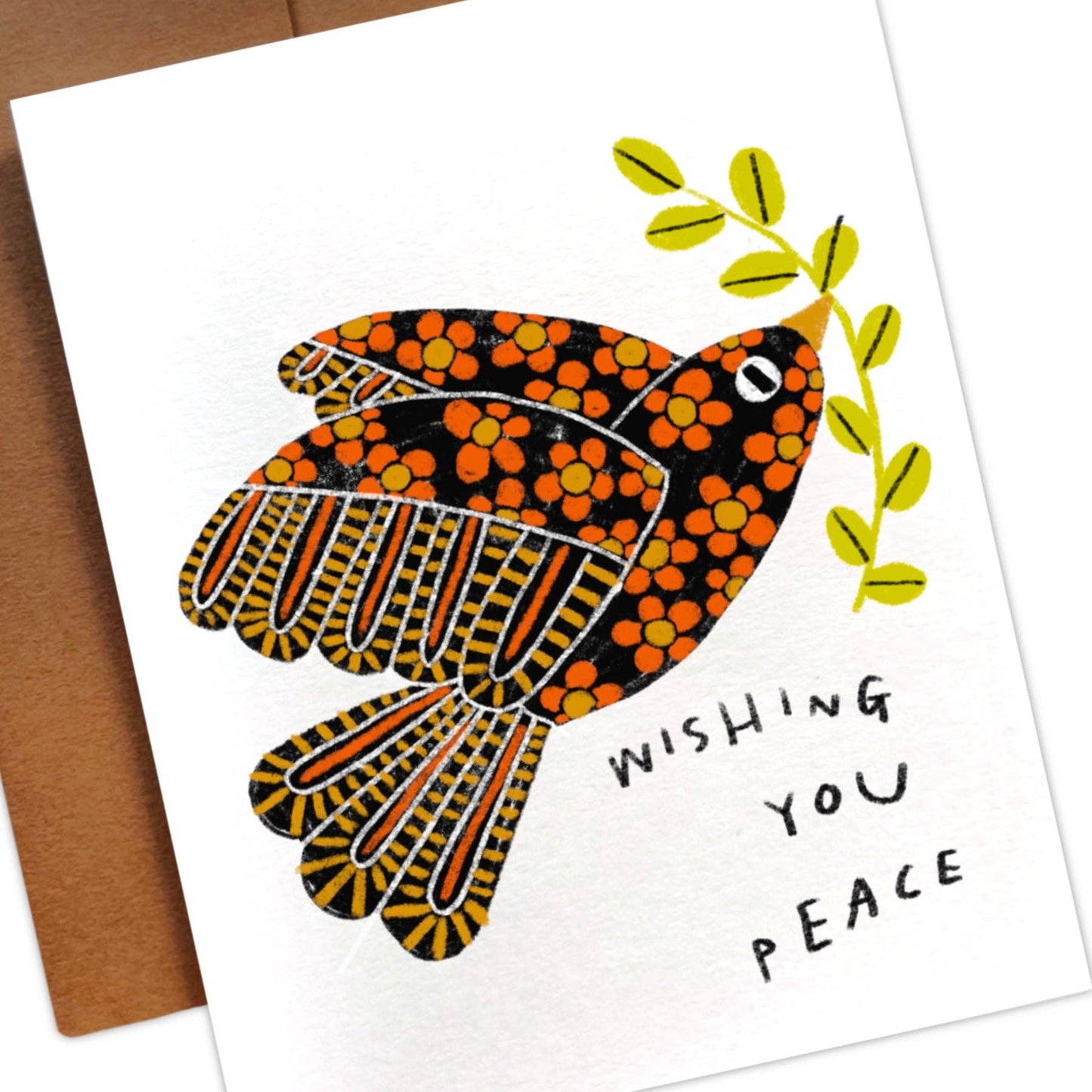 WISHING YOU PEACE Card - homesewn