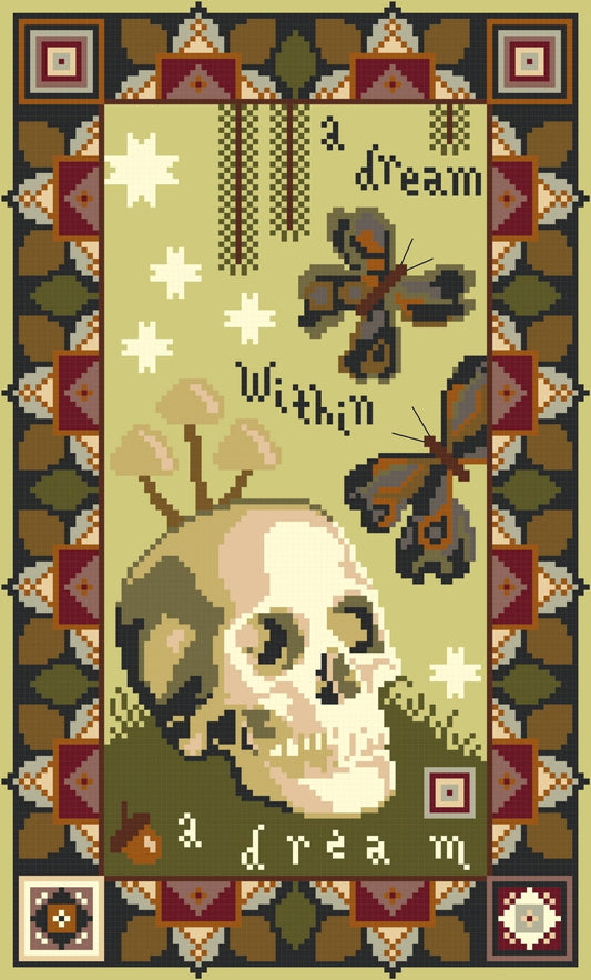 Within A Dream Printed Cross Stitch Pattern - homesewn