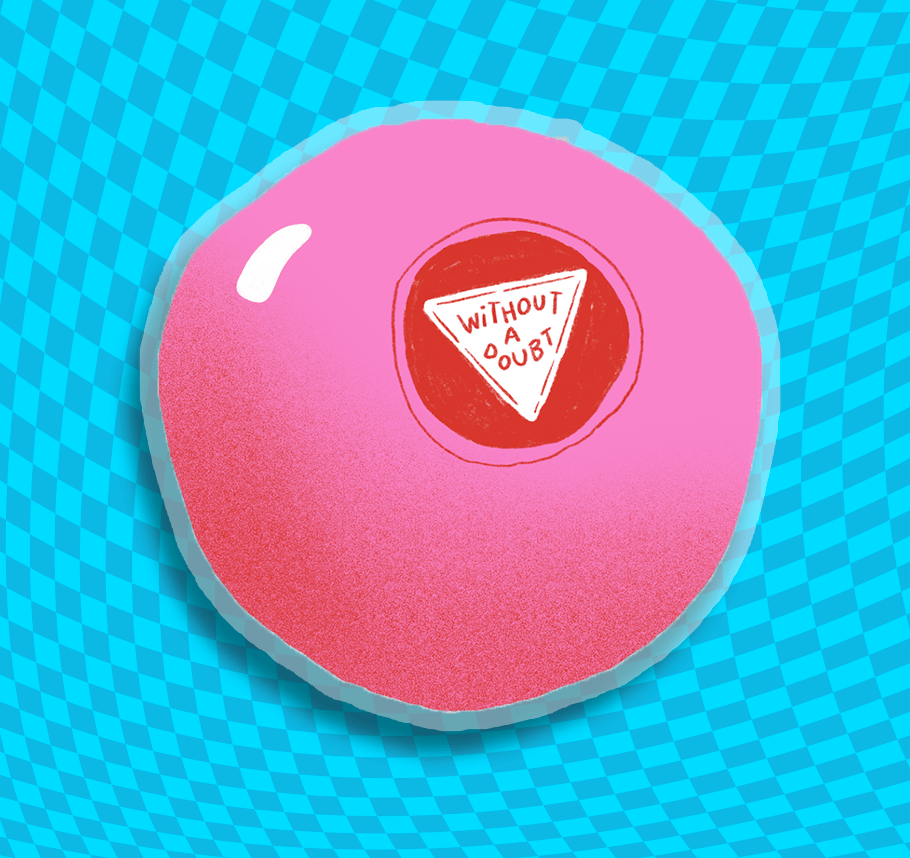 Without a Doubt Magic 8 Ball Vinyl Clear Sticker - homesewn