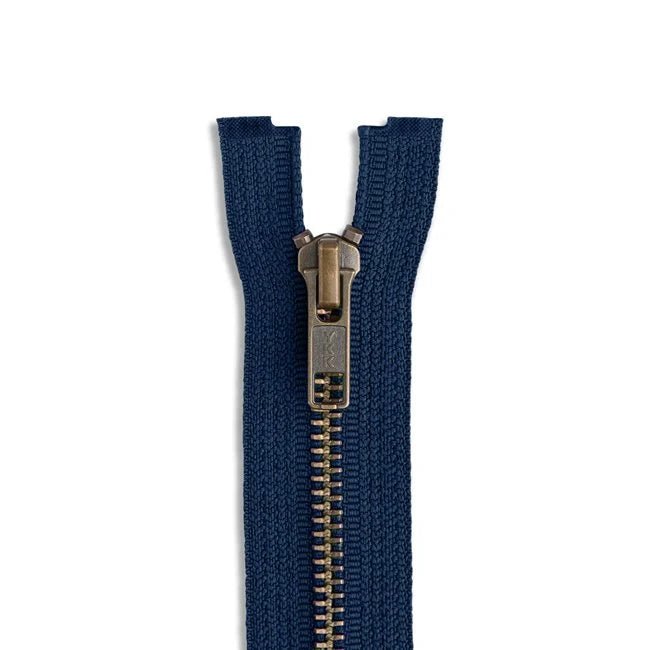 YKK 5 Antique Brass Jacket Zipper - 18" Length - homesewn