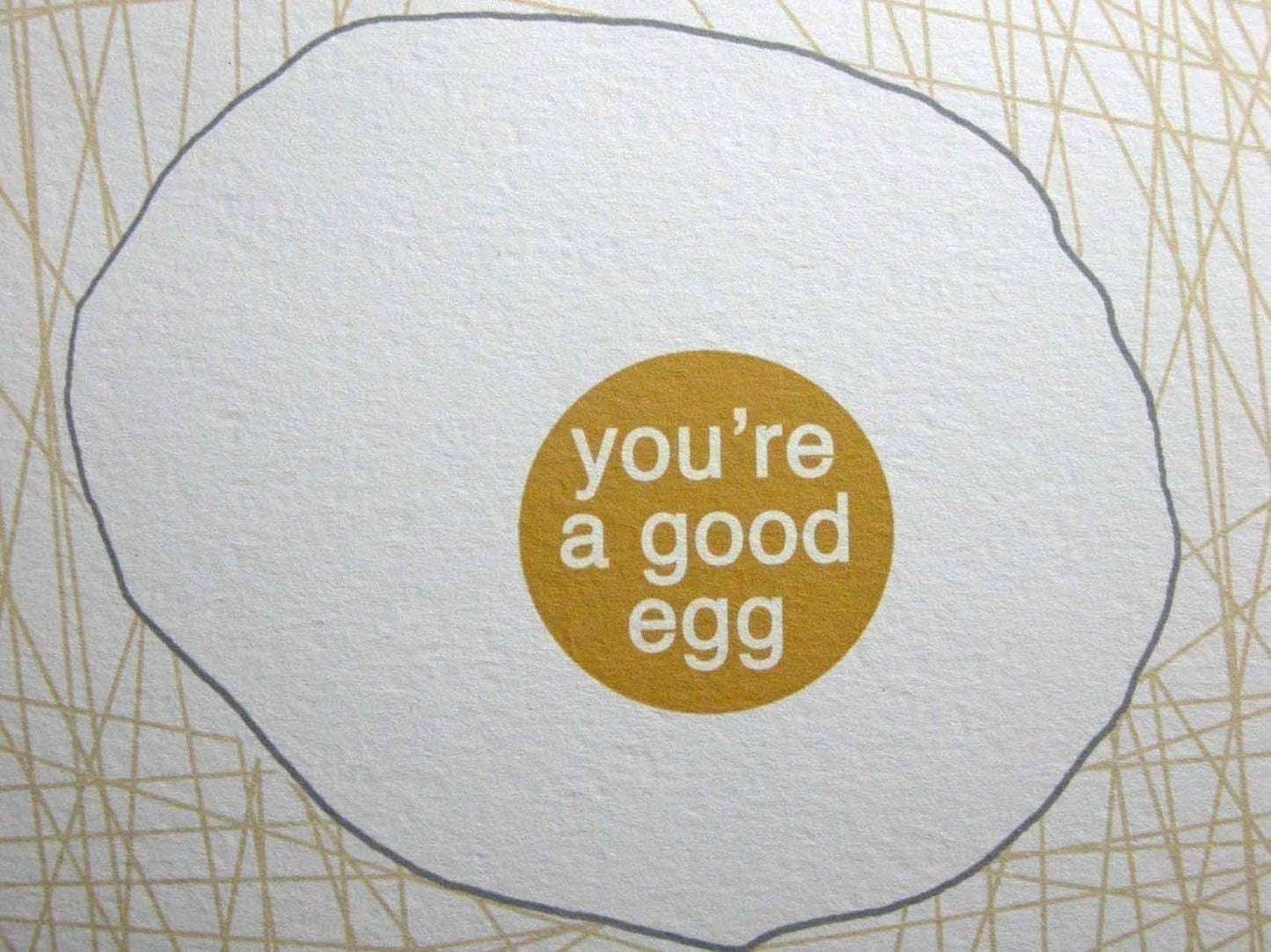 You'Re A Good Egg - Single Folded Card - homesewn