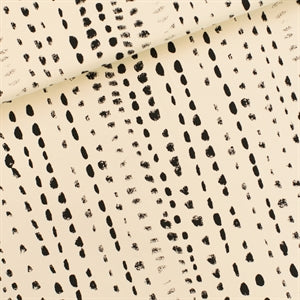 Fingerprints Beige French Terry 59" Wide - Knit Fabric