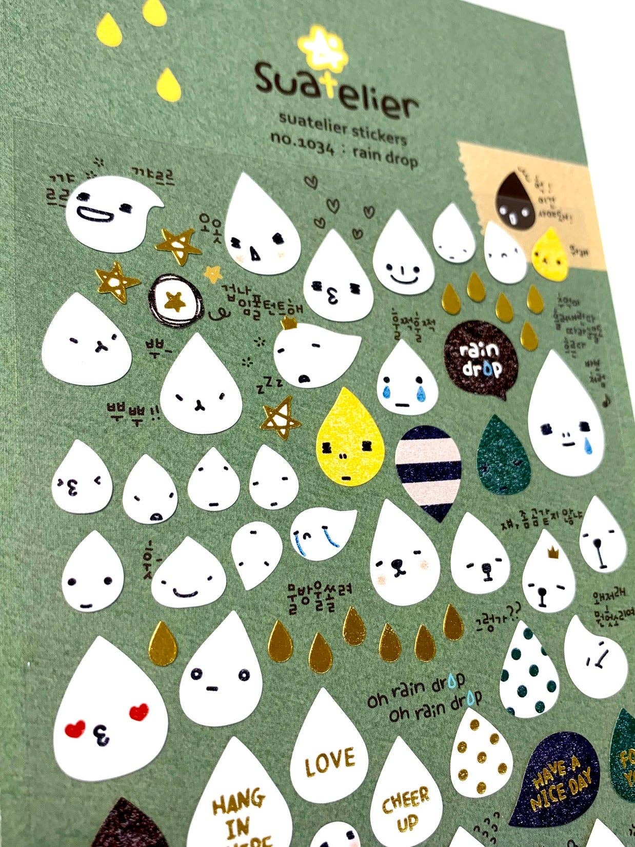 01034 Rain Drop Paper Stickers - homesewn