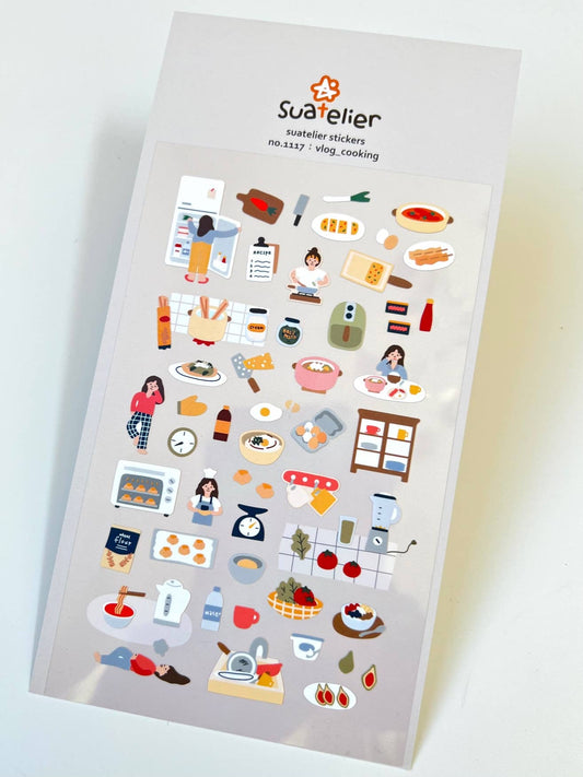 01117 COOKING STICKERS - homesewn