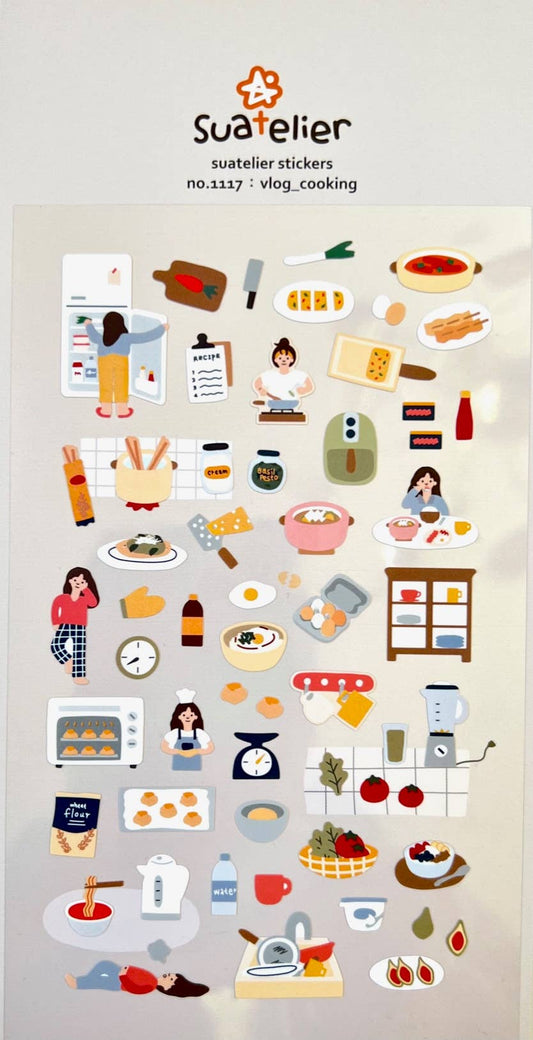01117 COOKING STICKERS - homesewn