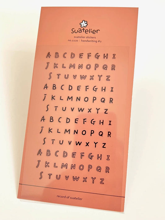 01120 HANDWRITING LETTERS STICKERS - homesewn