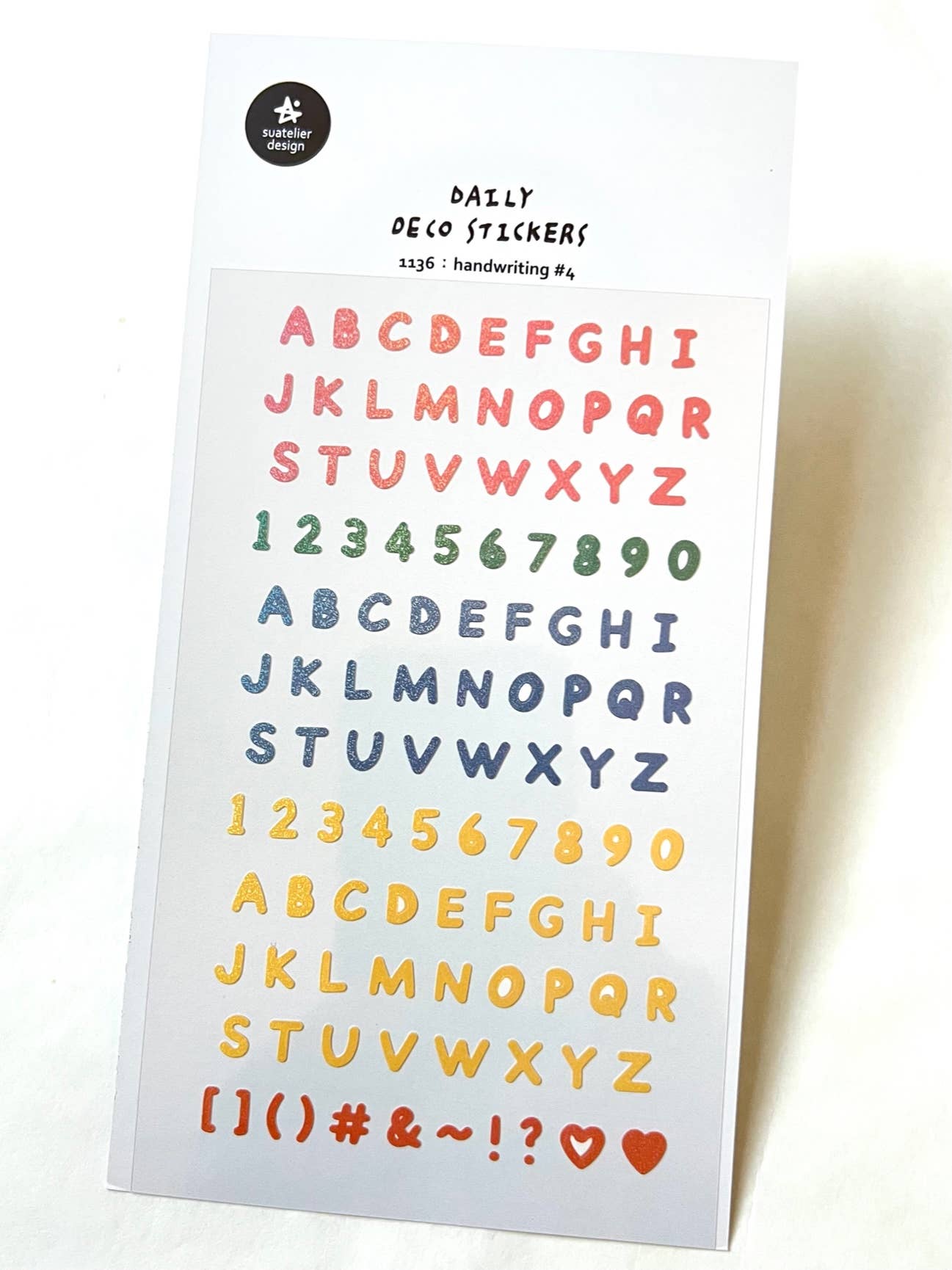 01136 HANDWRITING COLORFUL LETTERS STICKERS - homesewn